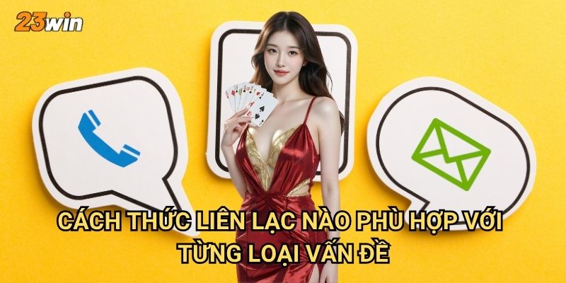 Cách thức liên lạc nào phù hợp với từng loại vấn đề?
